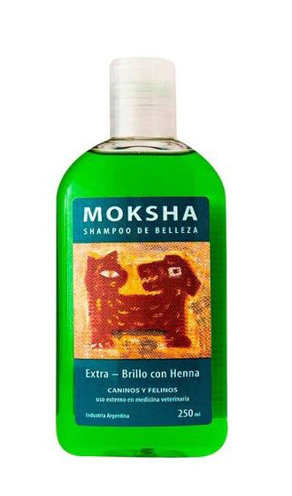 SHAMPOO MOKSHA BRILLO CON HENNA X 250CC.